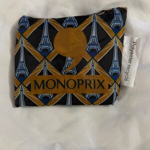 Monoprix Eiffel Tower Foldable Shopping Bag NWT